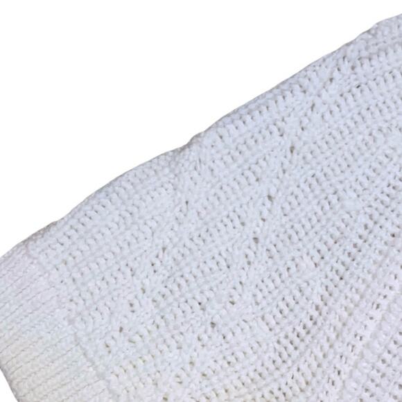 Banana Republic Off White Short Sleeves Sweater Top XS Textured Ivory Cream Knit - Picture 3 of 10